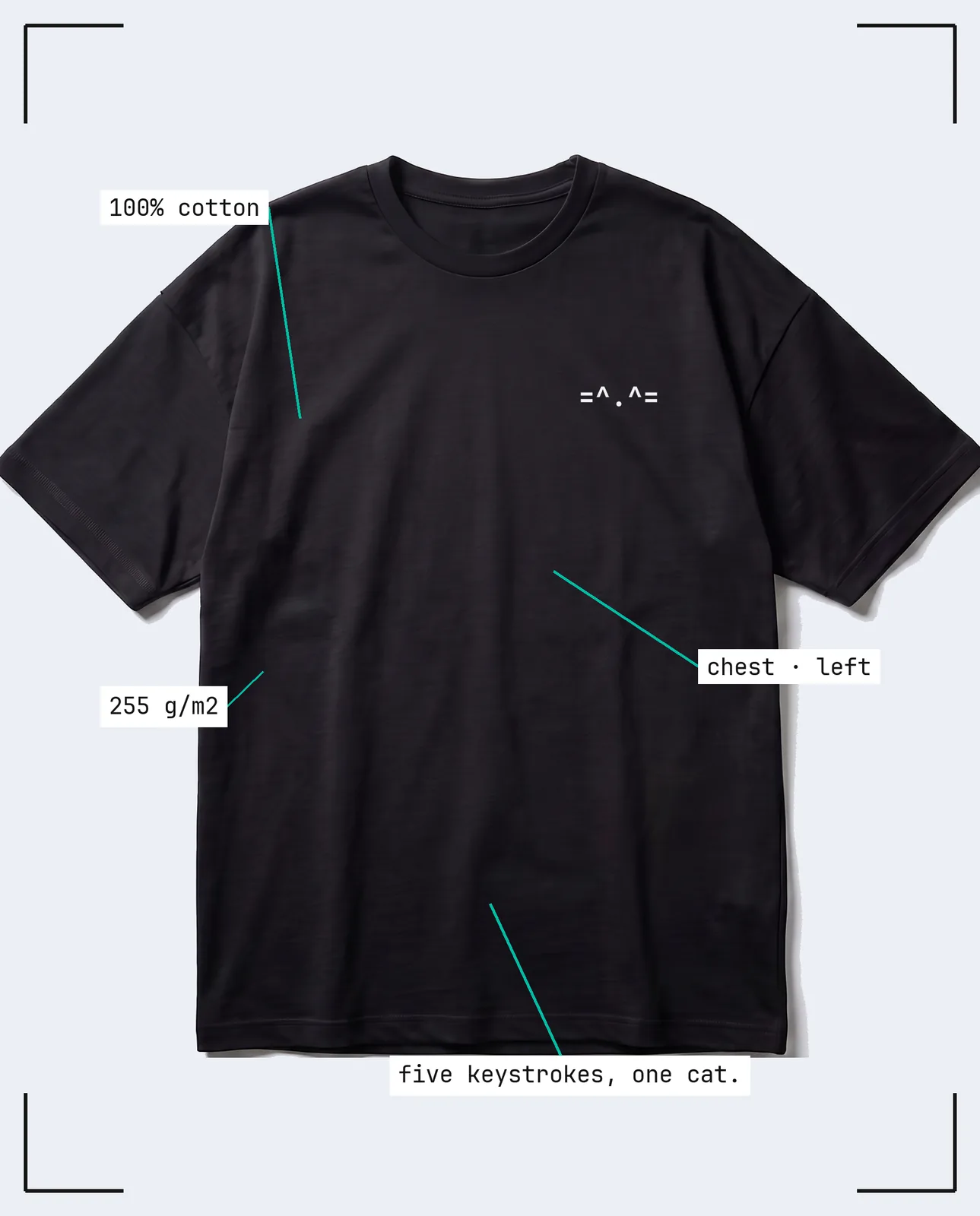ASCII cat — Oversize Edition, Black — view 3