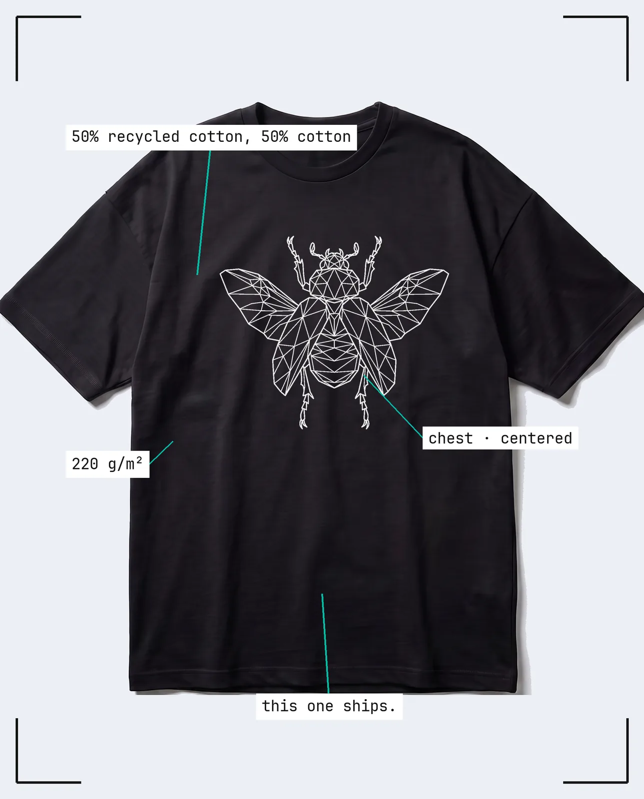 Lowpoly Bug — Oversize Edition, Black — view 4