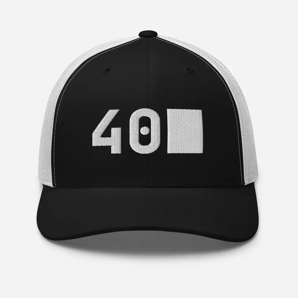 Motif 404 · Cap, Black with white mesh — view 2