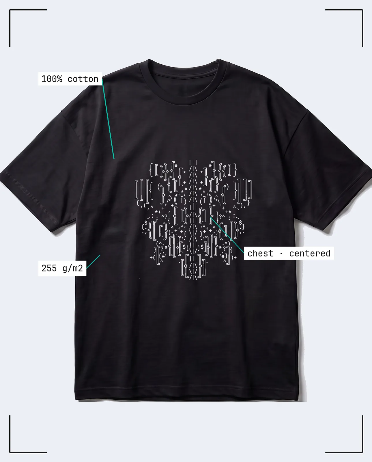 The Regex Rorschach — Oversize Edition, Black — view 3